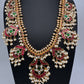 Rice Pearls Jadau Kundan Long Guttapusalu Necklace with Chandbali