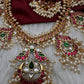 Rice Pearls Jadau Kundan Long Guttapusalu Necklace with Chandbali
