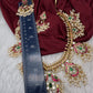 Rice Pearls Jadau Kundan Long Guttapusalu Necklace with Chandbali