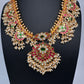 Rice Pearls Jadau Kundan Mid Length Guttapusalu Necklace