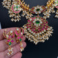 Rice Pearls Jadau Kundan Mid Length Guttapusalu Necklace