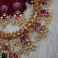 Floral Rice Pearls Jadau Kundan Necklace