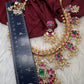 Floral Rice Pearls Jadau Kundan Necklace