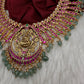 Goddess Lakshmi Broad Neckline Jadau Kundan Short Necklace