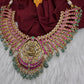 Goddess Lakshmi Broad Neckline Jadau Kundan Short Necklace