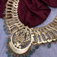 Goddess Lakshmi Broad Neckline Jadau Kundan Short Necklace