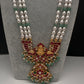 Goddess Lakshmi Jadau Kundan Rani Haar Pearls Necklace - 
