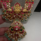 Goddess Lakshmi Jadau Kundan Rani Haar Pearls Necklace - 