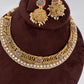Jalebi Jadau Kundan Neckline Necklace - 
