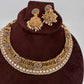 Jalebi Jadau Kundan Neckline Necklace - 