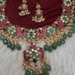 Jadau Kundan Neckline Necklace with Earrings - 
