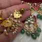 Jadau Kundan Neckline Necklace with Earrings - 