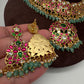 Jadau Kundan Neckline Necklace with Earrings - 