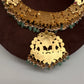 Jadau Kundan Neckline Necklace with Earrings - 