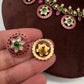 Jadau Kundan Neckline Bottu Necklace with Stud Earrings - 