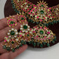 Jadau Kundan Neckline Necklace with Earrings - 