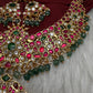Jadau Kundan Neckline Necklace with Earrings - 