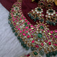 Jadau Kundan Neckline Necklace with Earrings - 