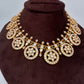 Jadau Kundan White Bottu Short Necklace - 