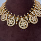 Jadau Kundan White Bottu Short Necklace - 