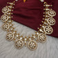 Jadau Kundan White Bottu Short Necklace - 
