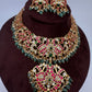 Jadau Kundan Necklace with Earrings - 