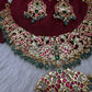Jadau Kundan Necklace with Earrings - 