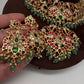 Jadau Kundan Necklace with Earrings - 