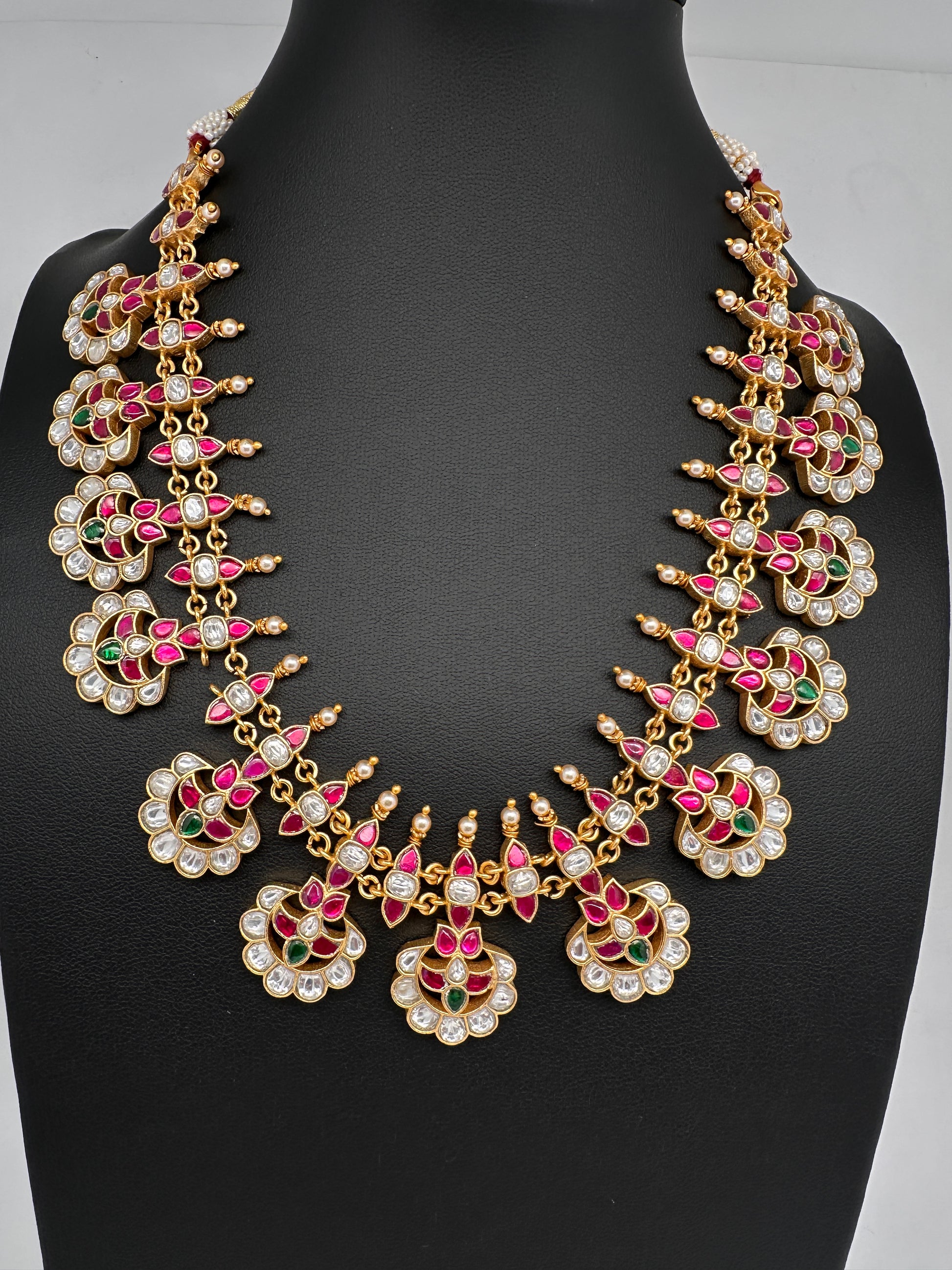 Jadau Kundan Floral Necklace - 