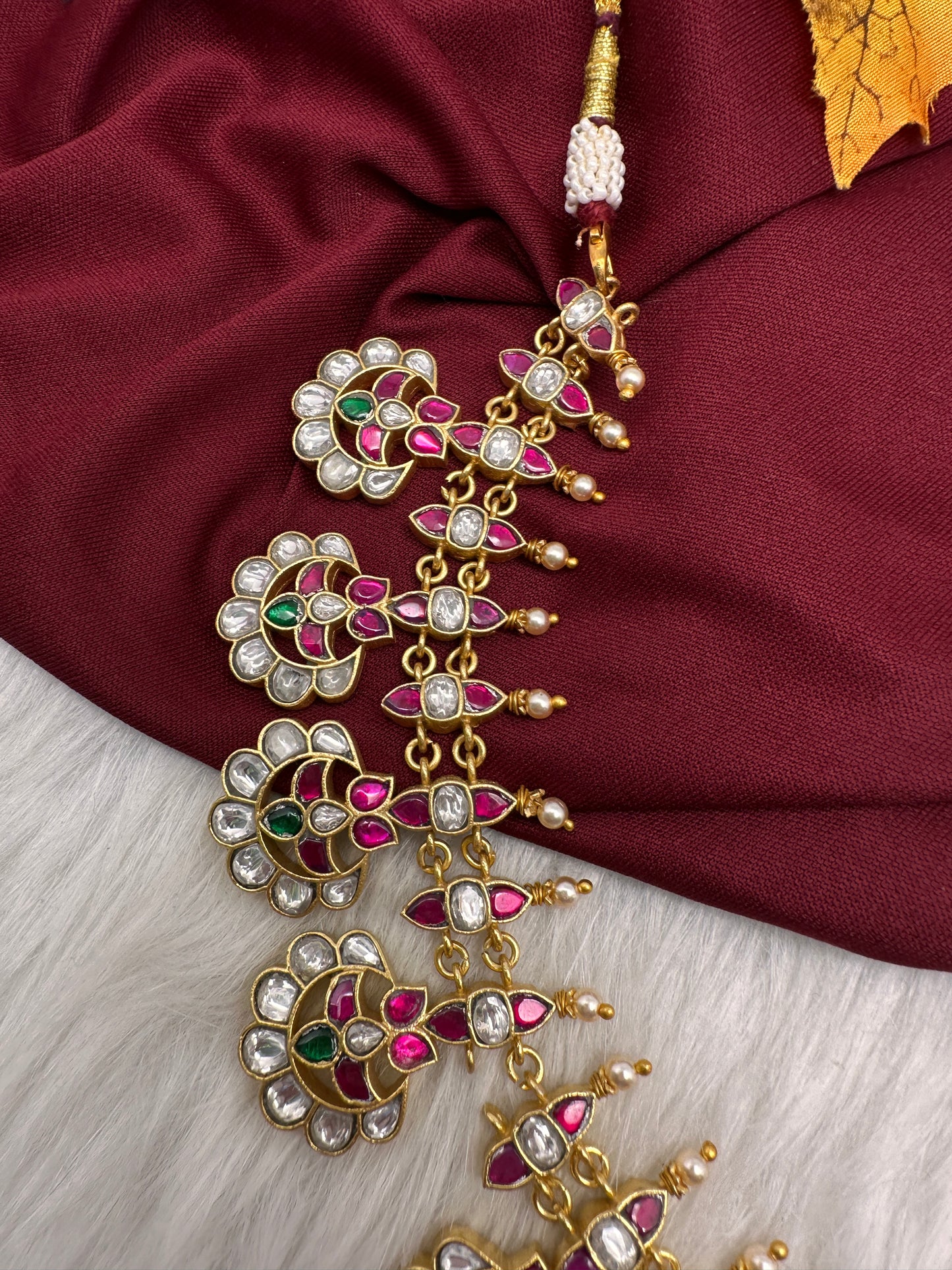 Jadau Kundan Floral Necklace - 