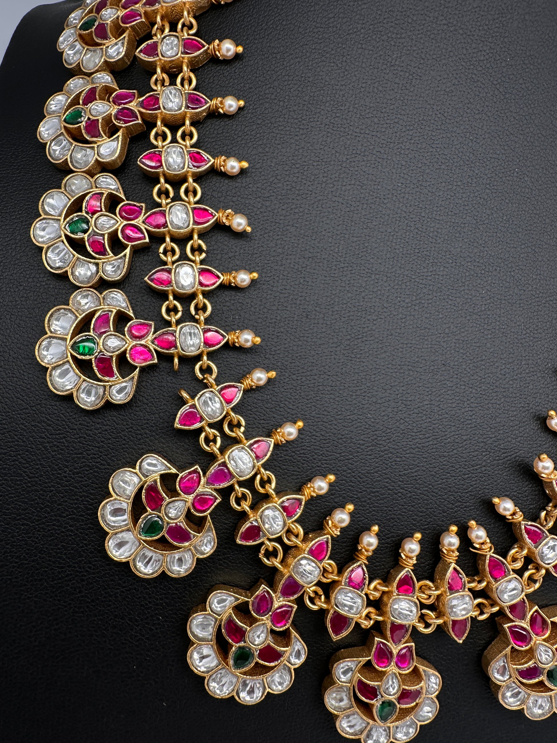 Jadau Kundan Floral Necklace - 