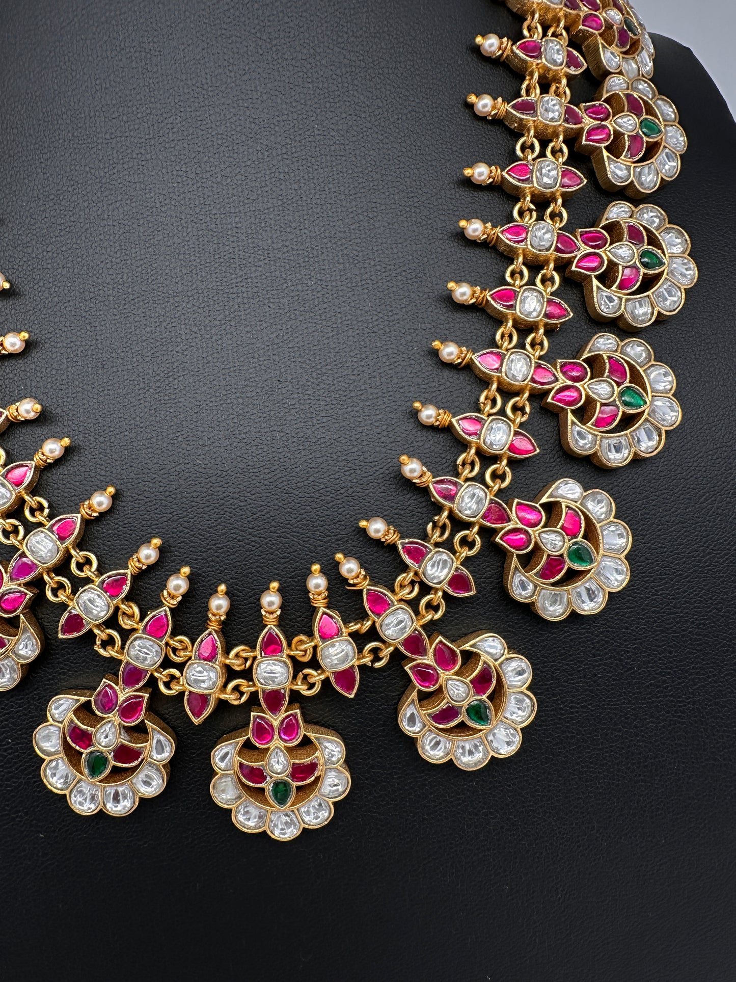 Jadau Kundan Floral Necklace - 