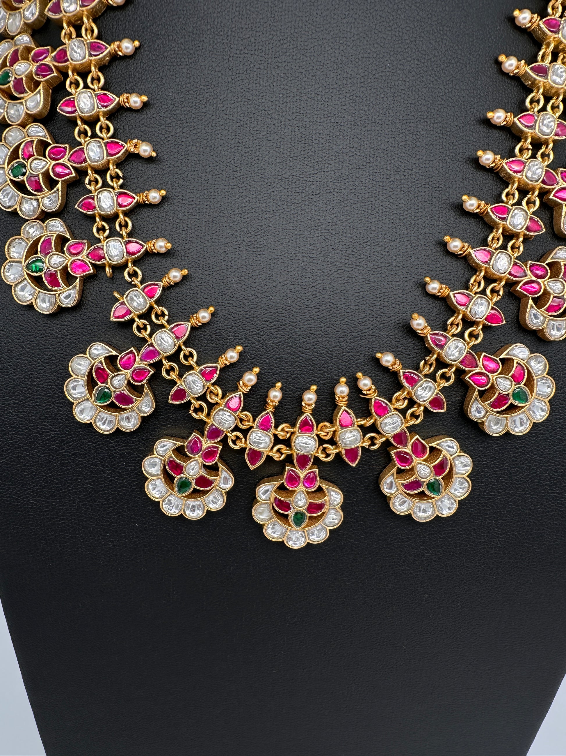 Jadau Kundan Floral Necklace - 