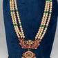 Jadau Kundan Long Rani Haar Necklace with Swarovski Pearls - 