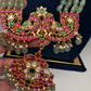 Jadau Kundan Long Rani Haar Necklace with Emerald Beads - 