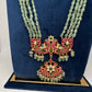 Jadau Kundan Long Rani Haar Necklace with Emerald Beads - 