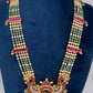 Jadau Kundan Long Rani Haar Necklace with Emerald Beads and Pearls - 