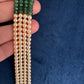 Jadau Kundan Long Rani Haar Necklace with Emerald Beads and Pearls - 