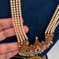 Jadau Kundan Long Rani Haar Necklace with Emerald Beads and Pearls - 