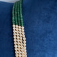 Jadau Kundan Long Rani Haar Necklace with Emerald Beads and Pearls - 