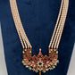 Jadau Kundan Long Rani Haar Necklace with Emerald Beads and Pearls - 