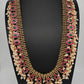 Jadau Kundan Potta Stones Long  Guttapusalu Rice Pearls Matte Antique Necklace - 