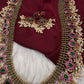 Jadau Kundan Potta Stones Long  Guttapusalu Rice Pearls Matte Antique Necklace - 
