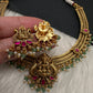 Jadau Kundan Nakshi Goddess Lakshmi Short Necklace - 