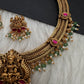 Jadau Kundan Nakshi Goddess Lakshmi Short Necklace - 