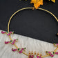 Jadau Kundan Floral Peacock Hasli Short Necklace - 