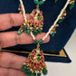 Jadau Kundan Multi Layer Teen Lada Pearl Necklace - 