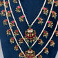Jadau Kundan Floral Multi Layer Teen Lada Pearl Necklace - 