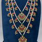 Jadau Kundan Floral Multi Layer Teen Lada Pearl Necklace - 