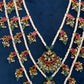 Jadau Kundan Floral Multi Layer Teen Lada Pearl Necklace - 